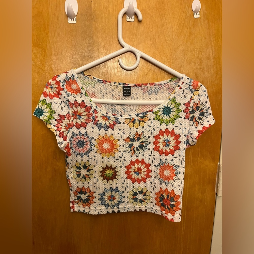 Shein Floral Crop Top